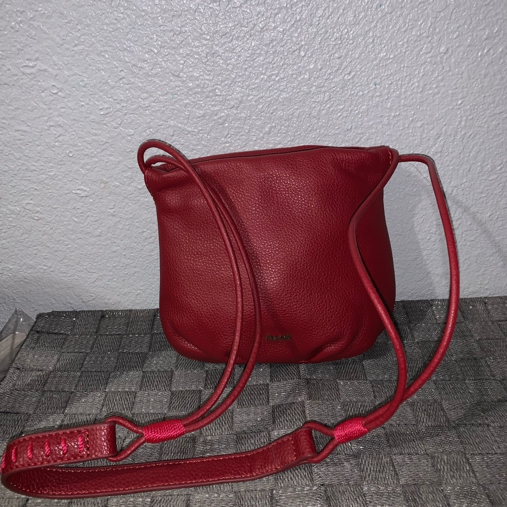 The Sak Red Leather Crossbody Bag